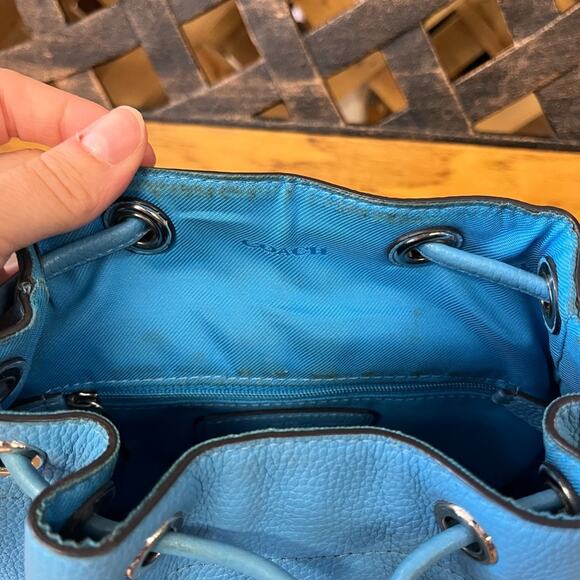 Coach Blue Mini Backpack - Picture 9 of 10
